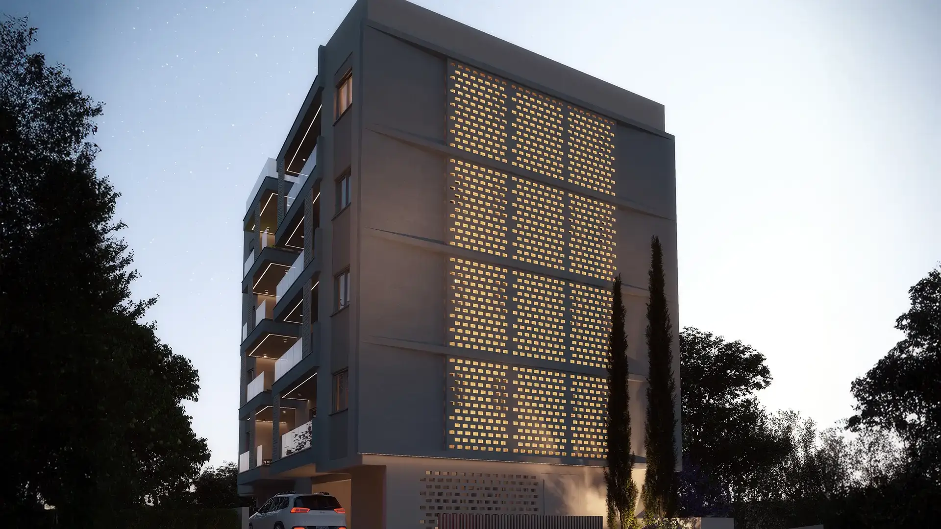 3D Visualization of a block of apartments in Cyprus